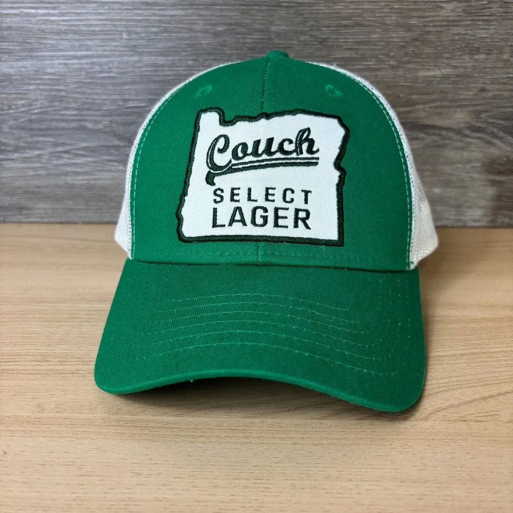 Couch Lager Hat Cap Snap‎ Back Green White Select Lager Adjustable